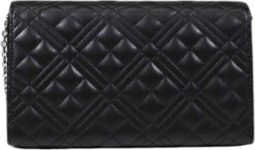 Love Moschino Gewatteerde Kettingportemonnee Clip Sluiting Black Dames - Foto 4