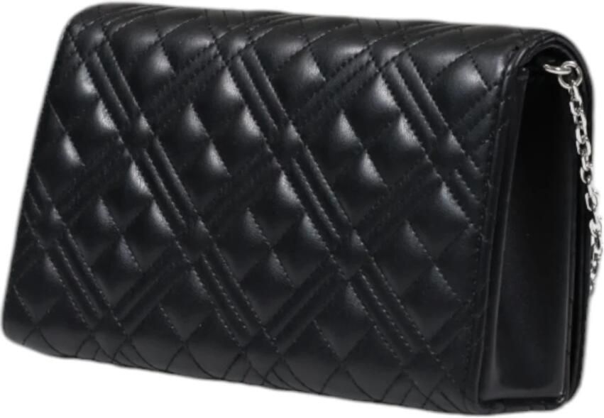 Love Moschino Gewatteerde Kettingportemonnee Clip Sluiting Black Dames - Foto 2