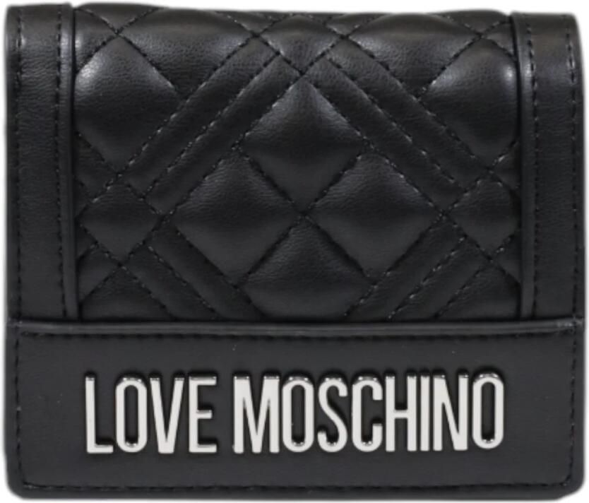Love Moschino Zwarte Kleine Portemonnee Lente Zomer Collectie Black Dames - Foto 4