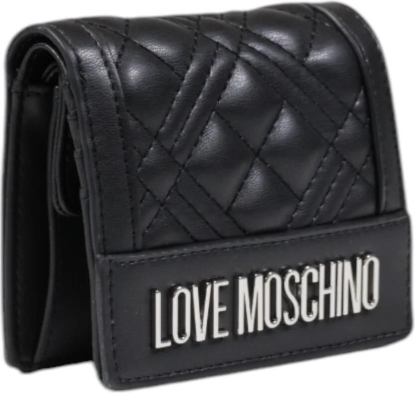 Love Moschino Zwarte Kleine Portemonnee Lente Zomer Collectie Black Dames