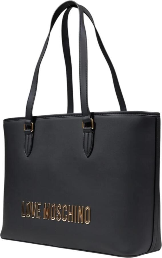 Love Moschino Stijlvolle Polyethyleen Handtas voor Vrouwen Black Dames - Foto 9