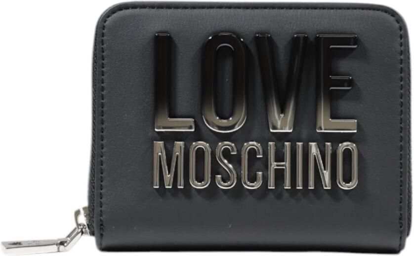 Love Moschino Zwarte Zip-Around Portemonnee met Ritssluiting Black Dames - Foto 5