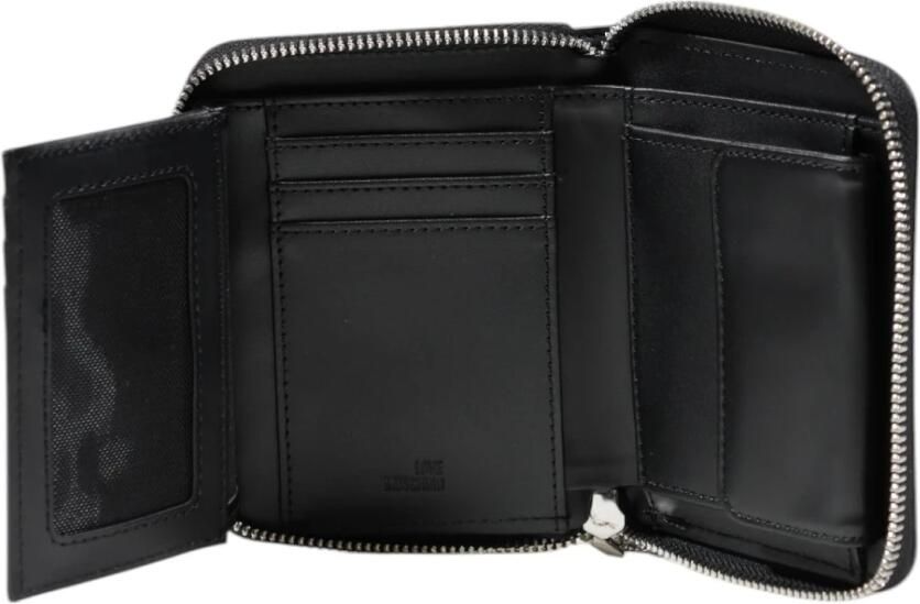Love Moschino Zwarte Zip-Around Portemonnee met Ritssluiting Black Dames - Foto 3