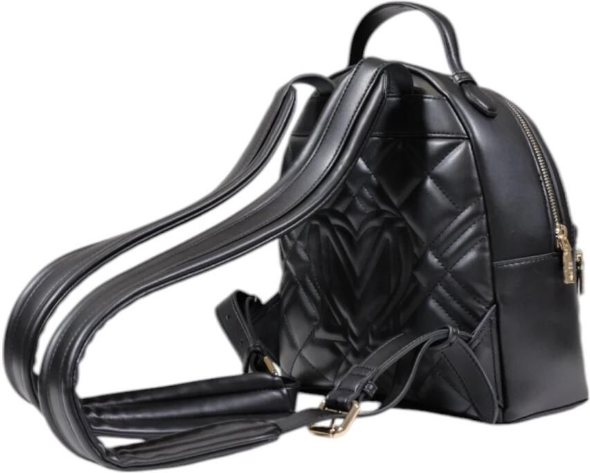 Love Moschino Zwarte rucksack met ritssluiting en ritszakken Black Dames - Foto 5