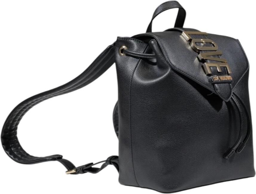 Moschino Zwarte Trendy Rugzak met Gouden Details Black Dames - Foto 5