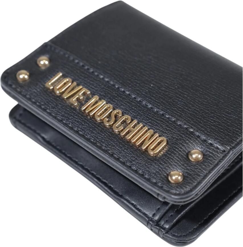 Love Moschino Stijlvolle Portemonnee met Meerdere Compartimenten Black Dames