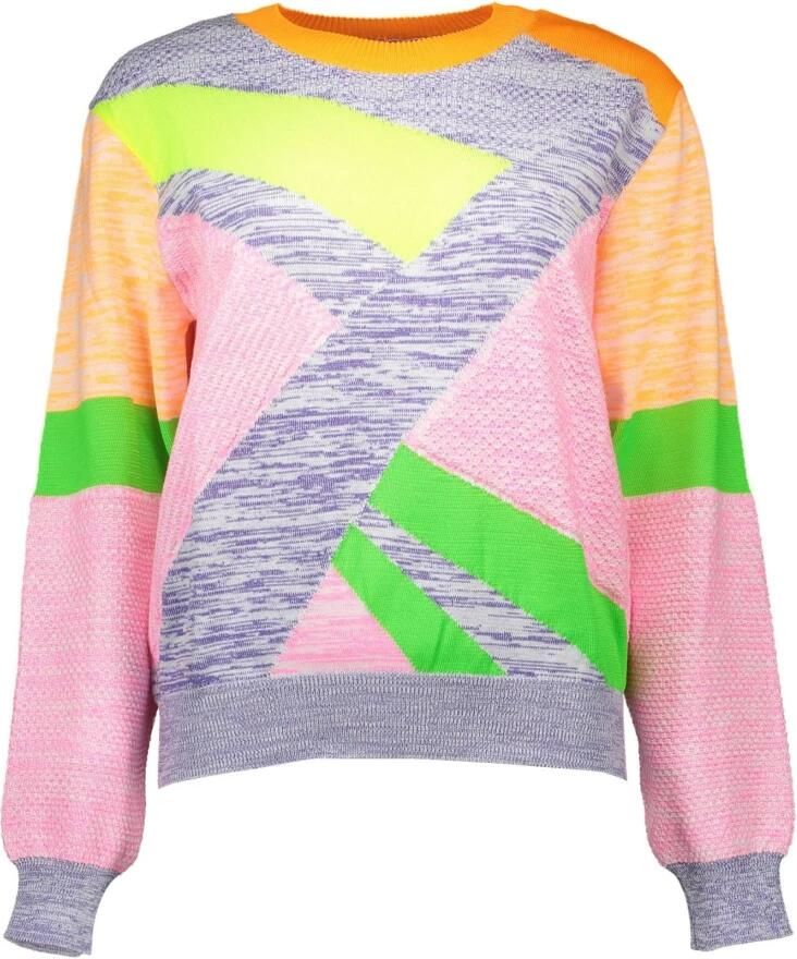 Love Moschino Kleurrijke Logo Sweater voor Stijlvolle Look Multicolor Dames
