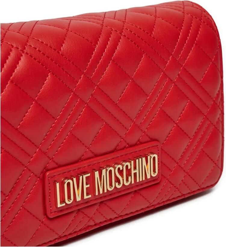 Love Moschino Rode Gewatteerde Schoudertas Red Dames