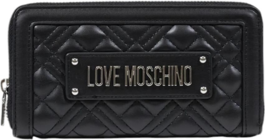 Love Moschino Zwarte Portemonnee Lente Zomer Collectie Polyurethaan Black Dames - Foto 4