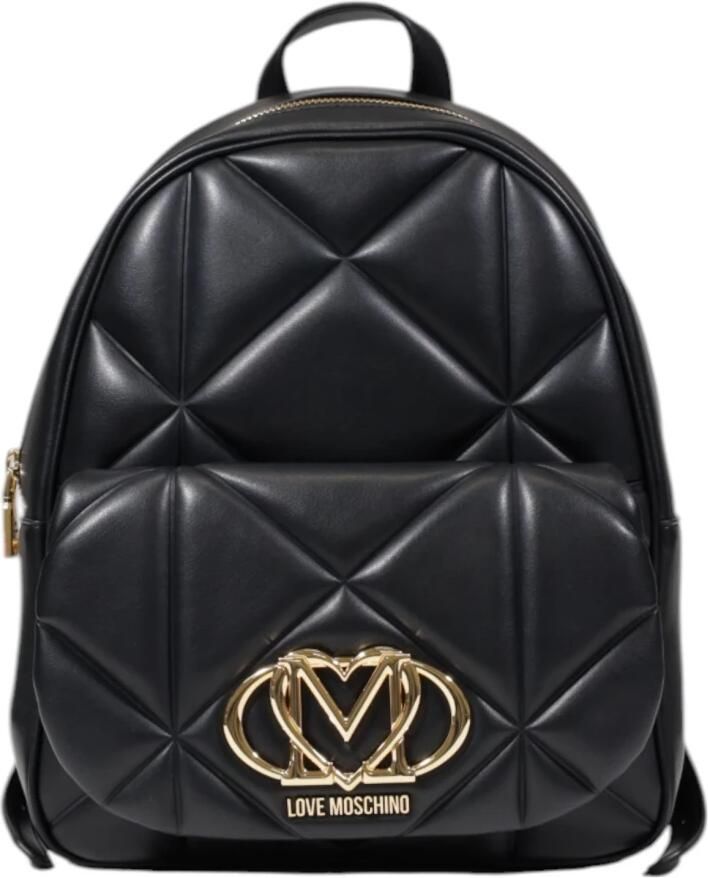 Love Moschino Stijlvolle Zwarte Polyurethaan Rugzak Damescollectie Black Dames - Foto 5