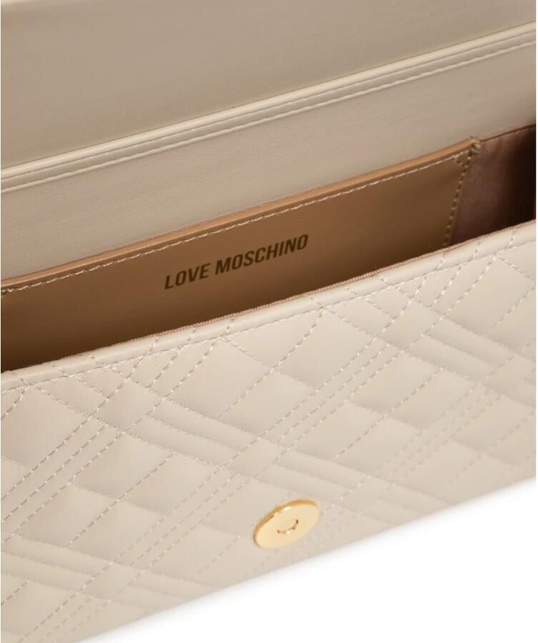 Love Moschino Stijlvolle Schoudertas met Magneetsluiting Beige Dames