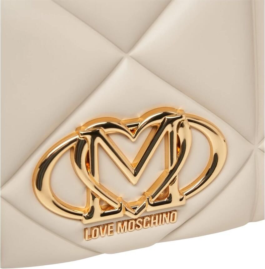 Love Moschino Middelgrote tassen Lente Zomer Collectie Polyurethaan Beige Dames - Foto 3