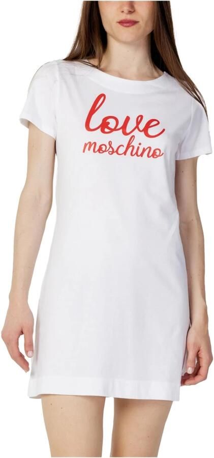 Love Moschino Jurk TShirt jurk met korte mouwen Mini-jurk met logoprint