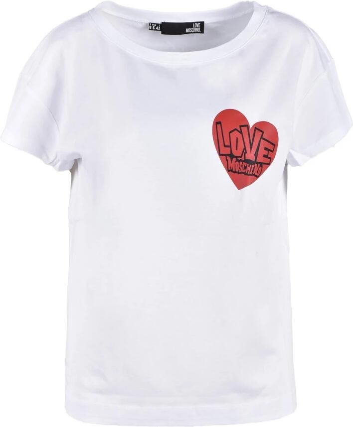 Love Moschino T-shirt Heart Tee Korte Mouw Ronde Hals TShirt