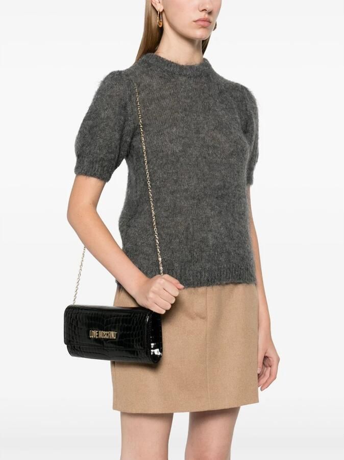 Moschino Zwarte schoudertas met gouden details Black Dames - Foto 2