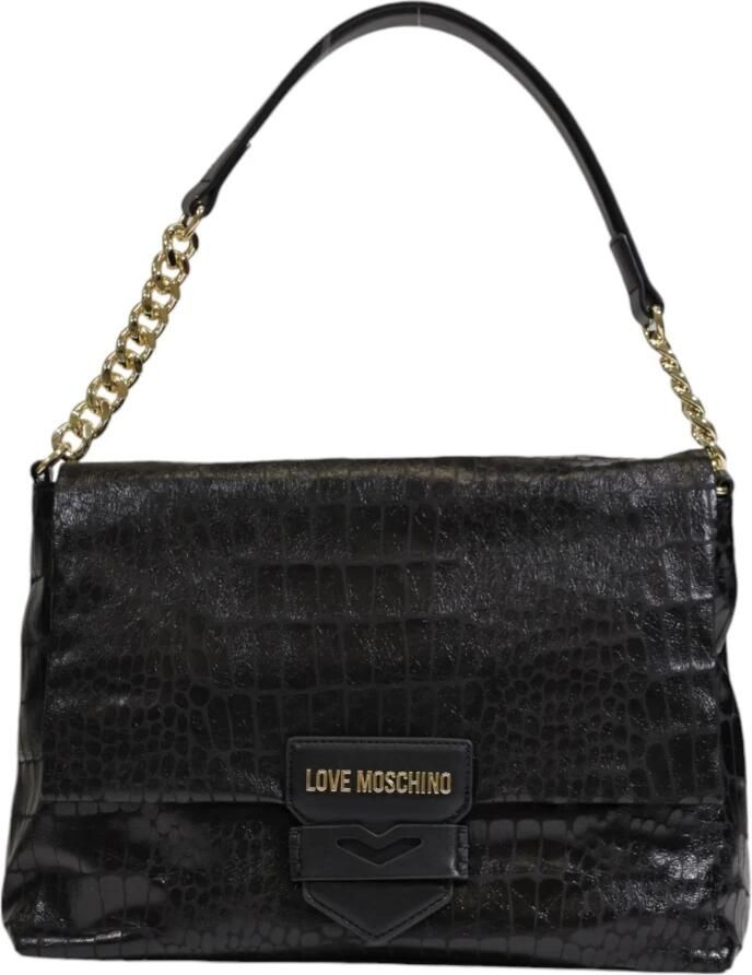 Love Moschino Zwarte Polyester Handtas Herfst Winter Collectie Black Dames