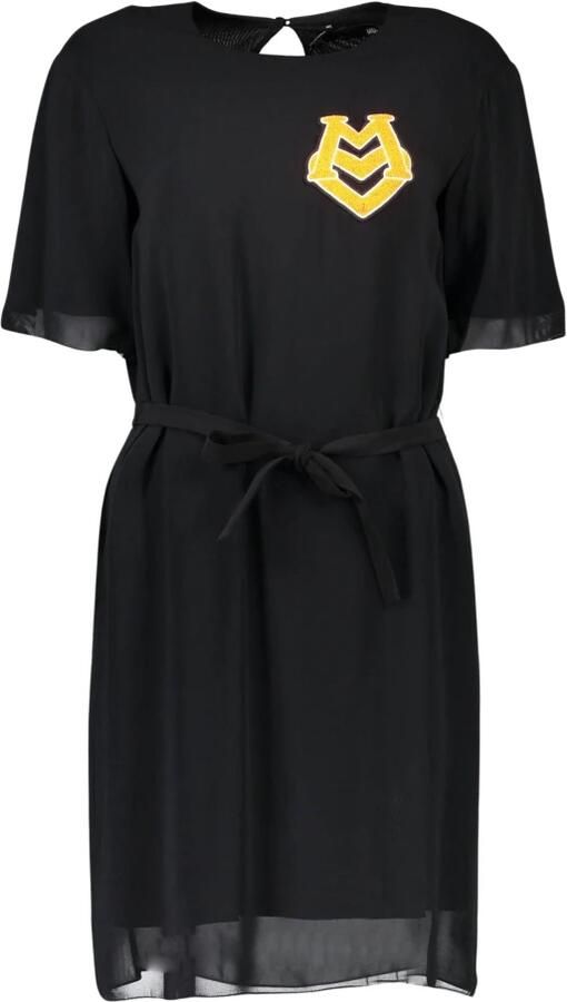 Love Moschino Zwart Kort Jurkje met Logo Detail Black Dames