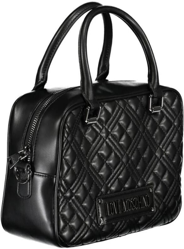 Love Moschino Zwarte Polyethyleen Handtas met Verstelbare Schouderriem Black Dames - Foto 4