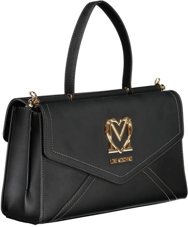 Love Moschino Zwarte Polyethyleen Handtas met Meerdere Compartimenten Black Dames - Foto 2