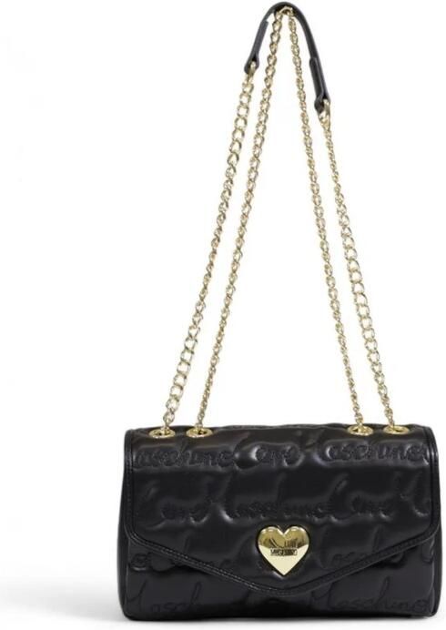 Love Moschino Zwarte polyurethaan handtas met strak ontwerp Black Dames - Foto 4