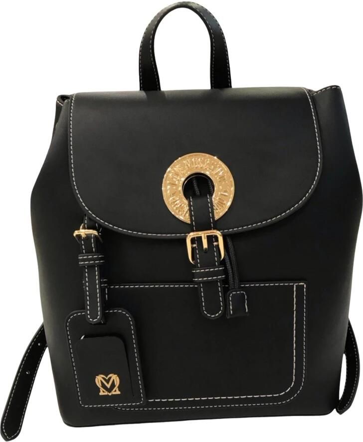 Love Moschino Zwarte ruime rugzak met verstelbare bandjes Black Dames