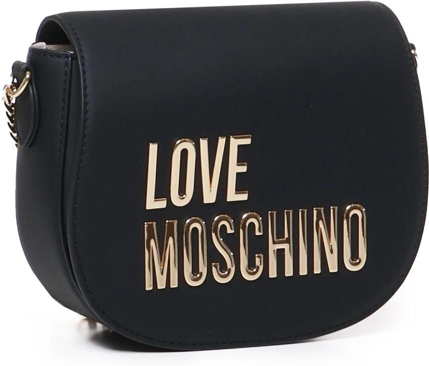 Love Moschino Zwarte Schoudertas met Gouden Logo Black Dames - Foto 2