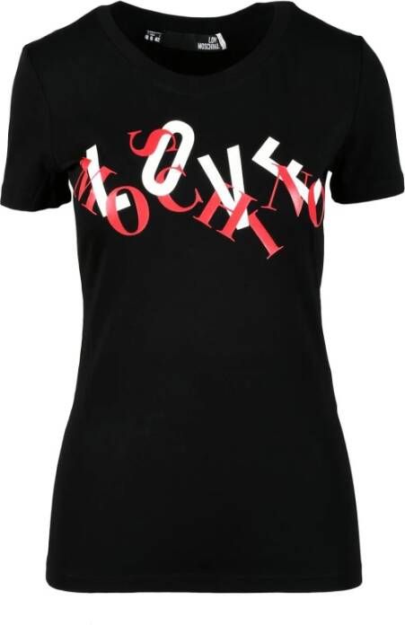 Love Moschino Luxe Zwart T-Shirt Zwart Dames