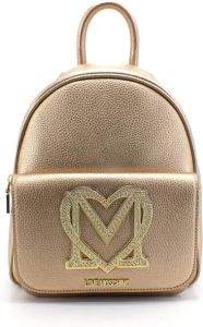 Love Moschino Mochila Logo Heart Gold Beige Dames
