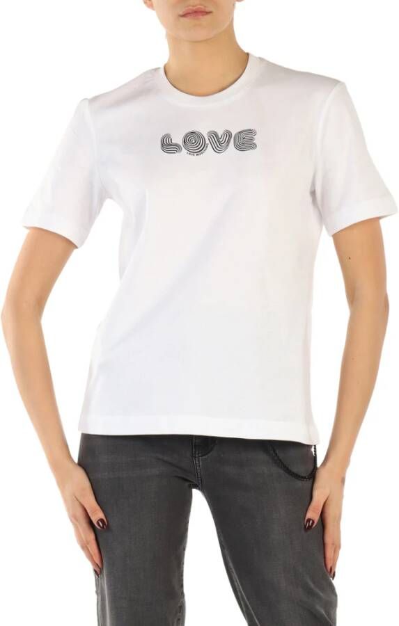 Love Moschino Modieuze en comfortabele dames T-shirt White Dames