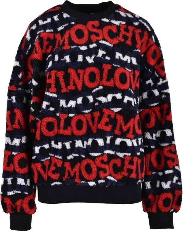 Love Moschino Multicolor Sweatshirt voor Dames Zwart Dames