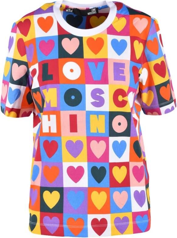 Love Moschino Multicolor T-shirt voor vrouwen Zwart Dames