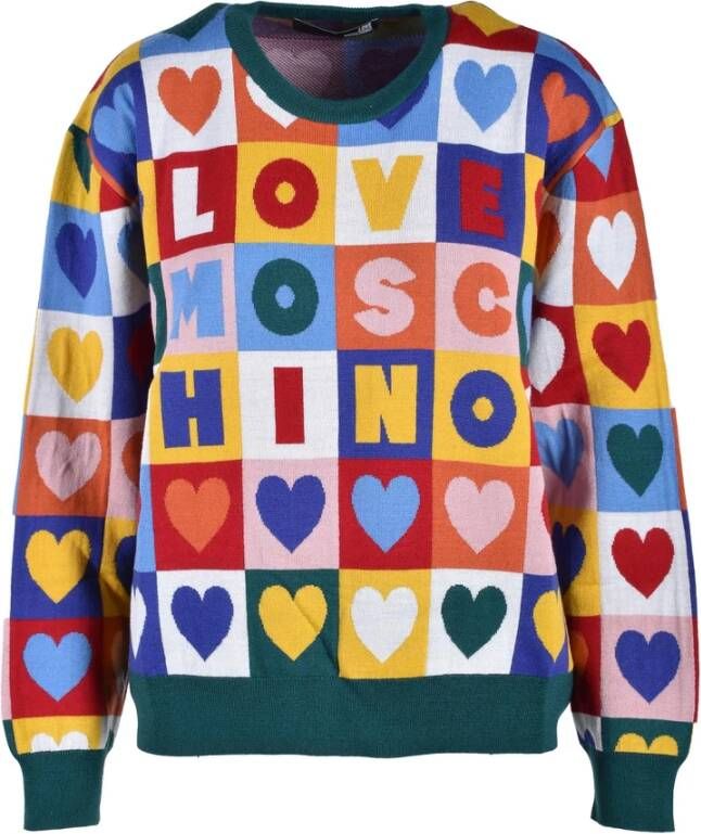 Love Moschino Multicolor Trui voor Vrouwen Zwart Dames