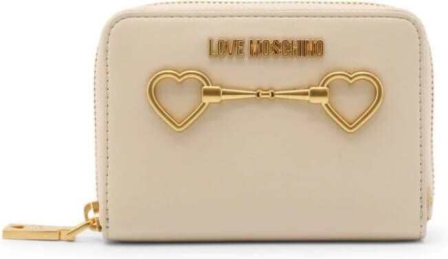 Love Moschino Organizer Portemonnee met Ritssluiting Beige Dames