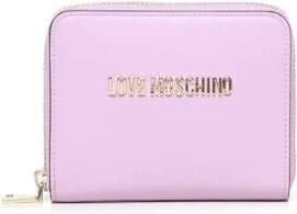 Love Moschino Portemonnee met Gouden Logo en Ritssluiting Pink Dames