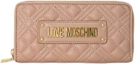 Love Moschino Stijlvolle Dames Grote Portemonnee Beige Dames