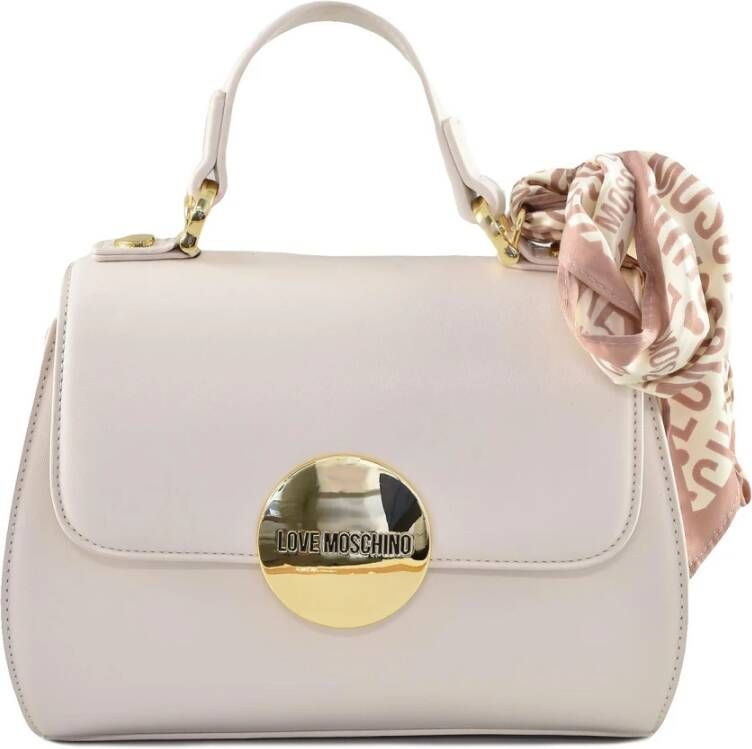 Love Moschino Rode handtas met handtekening stofzak White Dames