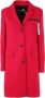 Love Moschino Rode wollen jas met dubbele voorzak Red Dames - Thumbnail 1