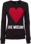 Love Moschino Sweatshirt met ronde hals en logo Black Dames - Thumbnail 5