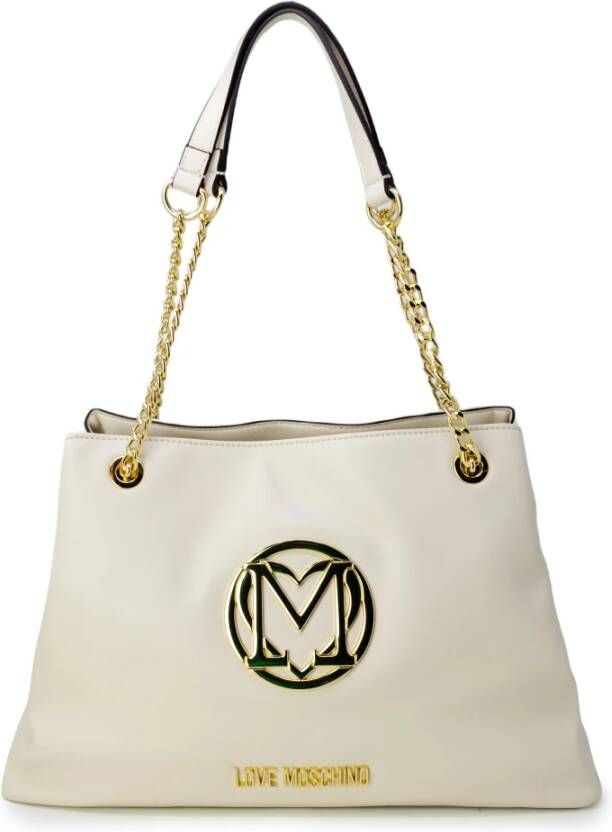 Love Moschino Witte Rits Handtas Lente Zomer Vrouwen White Dames