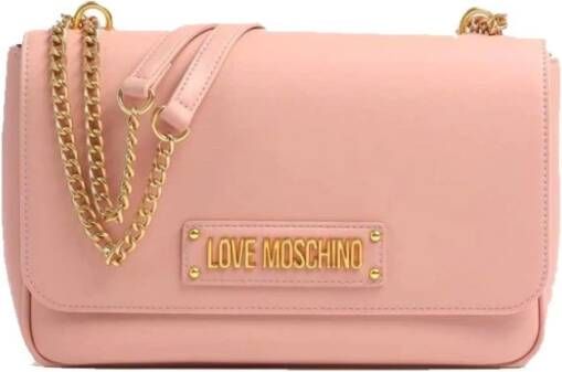 Love Moschino Schoudertas met gouden details Roze Dames
