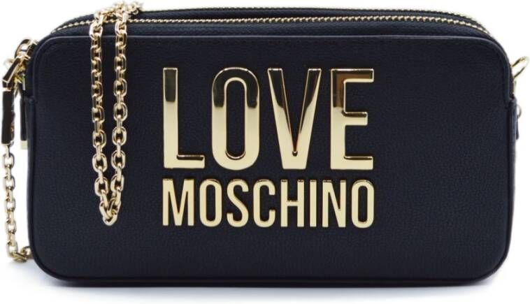 Love Moschino Crossbody bags Sling Love Lettering in zwart