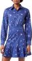 Love Moschino Katoenen jurk met overhemdkraag en abstracte print Blue Dames - Thumbnail 1
