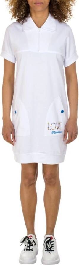 Love Moschino Shirt Dresses White Dames