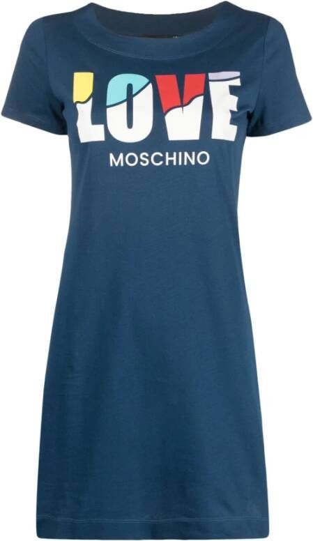 Love Moschino Short Dresses Blauw Dames