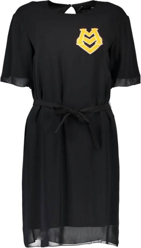Love Moschino Zwart Kort Jurkje met Logo Detail Black Dames