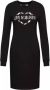 Love Moschino Zwarte Katoenen Jurk met Metallic Logo Black Dames - Thumbnail 1