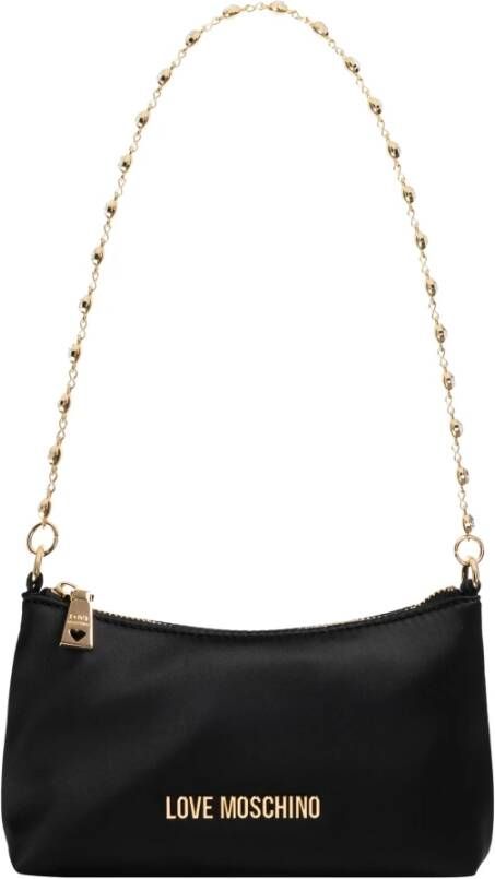 Love Moschino Zwarte handtas met versierd handvat Black Dames