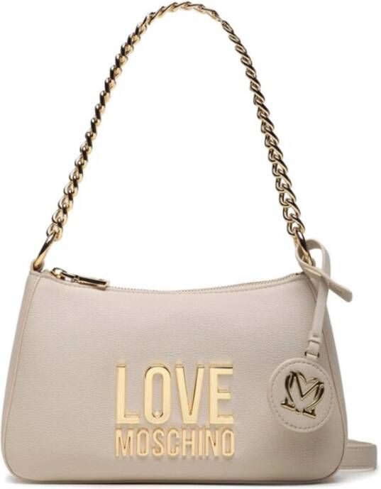 Love Moschino Ivoor Synthetische Schoudertas Beige Dames