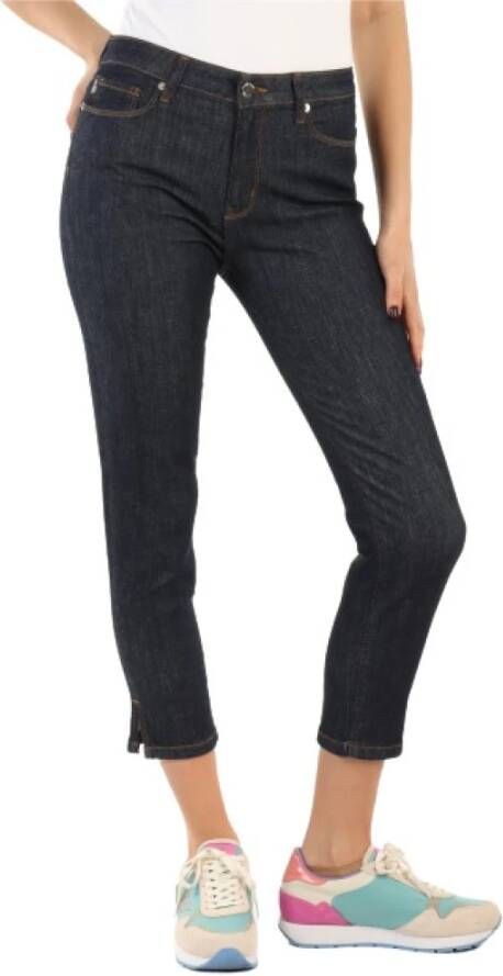 Love Moschino Cropped Jeans Blauw Dames