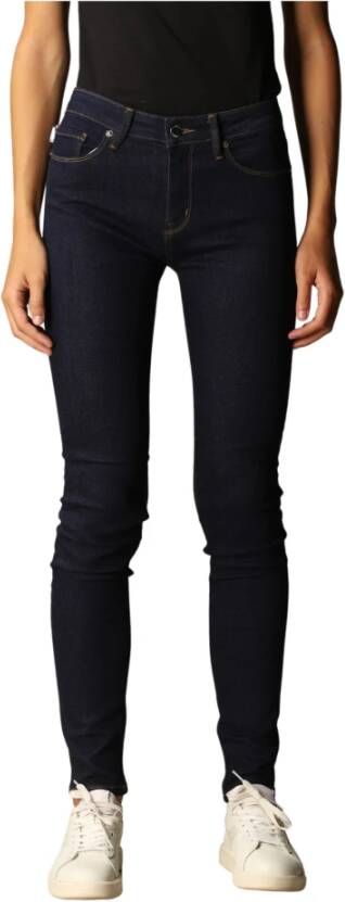 Love Moschino Blue Cotton Jeans & Pant Blauw Dames